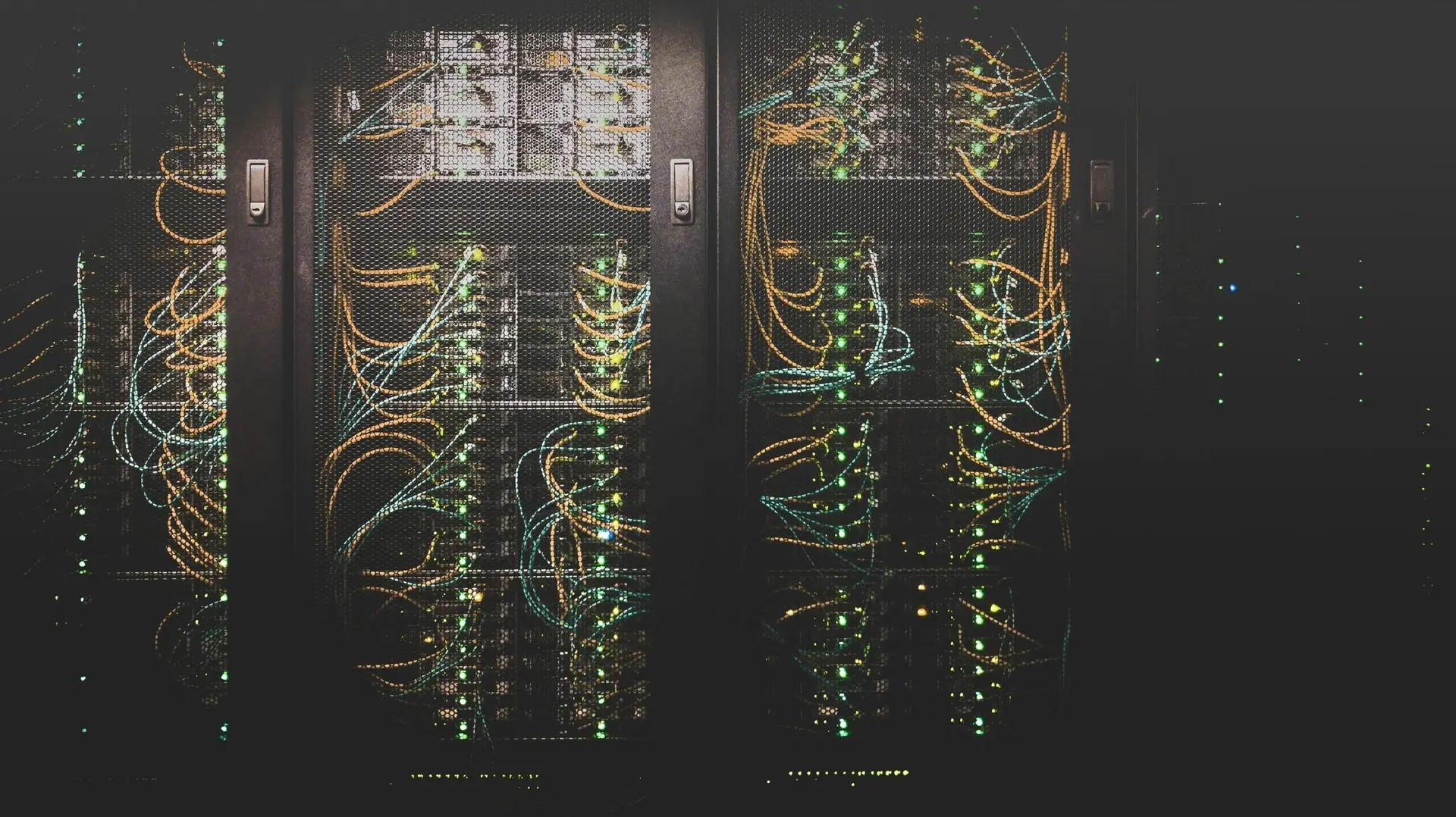 Structured networking cables representing IT infrastructure and networking services by TIMKINGSFORD SOLUTIONS
